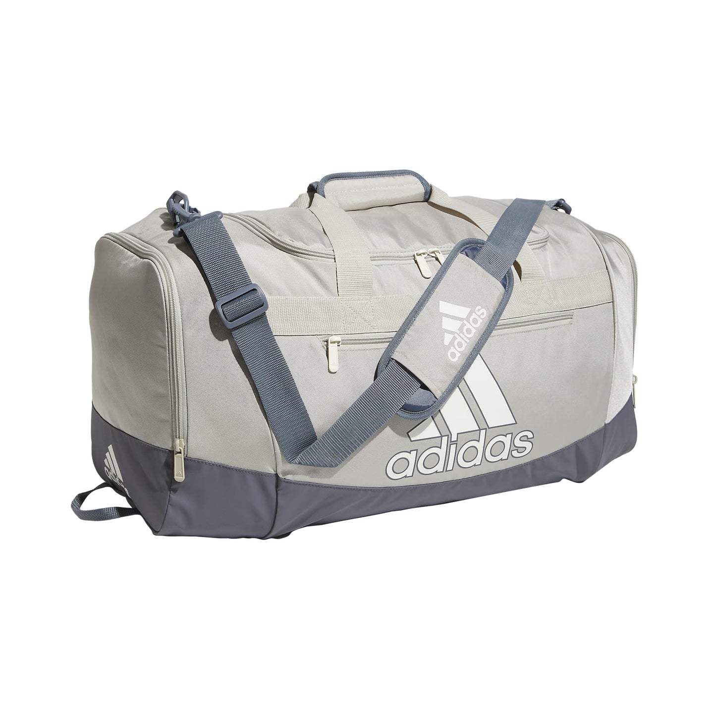 adidas Unisex Defender 4.0 Gym Duffel Bag for Men and Women, Black/White, Small (38L)