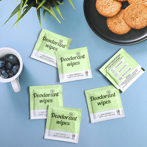 Timgle 100 Pcs Travel Deodorant Wipes Individually Wrapped Armpit Antiperspirant Deodorant Sweat Body Wipes for Women Men Teens Sports Travel Cleanse Skin and Underarm Excessive Sweating(Cucumber)