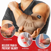 Nordic Lifting Elbow Compression Sleeves (1 Pair) – Support for Pain Relief, Tendonitis, Golfer’s & Tennis Elbow Recovery