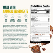 Supergut GLP-1 Boosting Prebiotic Bars, Chocolate Brownie - Gut Healthy Protein Snacks & Breakfast Bars - Keto-Friendly Meal Replacement Energy Bars (12 Count)
