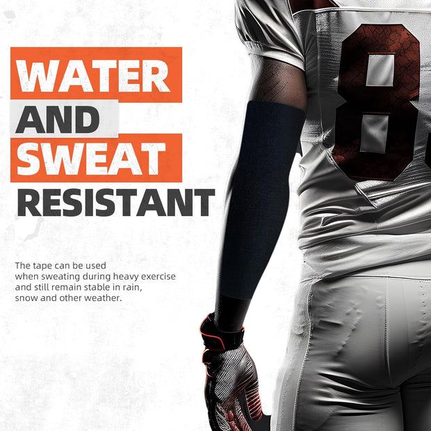 OK TAPE Turf Tape Football, Extra Wide Kinesiology Tape, Protects Arm from Turf Burn, Waterproof, Flexible, Super Sticky, White Athletic Tape (4 Inch x 30 Feet)