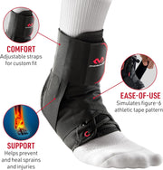 McDavid Ankle Brace Ultralight for Sprained Ankle, Figure 8 Ankle Braces, Lace up Ankle Brace, Ankle Braces for Men and Women, Ankle Support Brace and Stabilizer