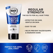 SoftSheen-Carson Magic Razorless Shaving Cream, Hair Removal Cream for Body Hair, Regular Strength Depilatory Cream, Works in 4 Minutes for Normal Hair, 2 Count