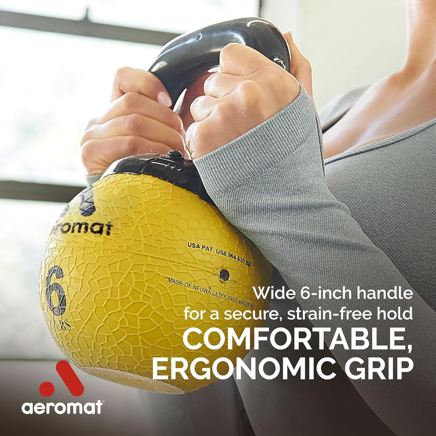 Aeromat Elite Mini Kettlebell Medicine Ball - Kettlebell Weight Balls for Exercise, Weighted Exercise Ball, Strength Training Kettlebells