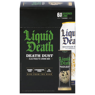 Liquid Death, Drink Mix Death Dust Lime 6Pk, 2.52 Ounce