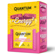 Quantum Energy Square: Energy Bar with Caffeine & 10g Protein. Delicious Healthy Snack On The Go. (Vegan, Gluten-free, Soy-free, Dairy-free) (Variety 12-Pack)
