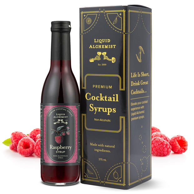 Liquid Alchemist Raspberry Syrup for Drinks - Real Ingredients Make our Raspberry Puree for Drinks the Perfect Drink Mixer - Our Cocktail Syrup is Non-GMO & Vegan (25.4 oz)