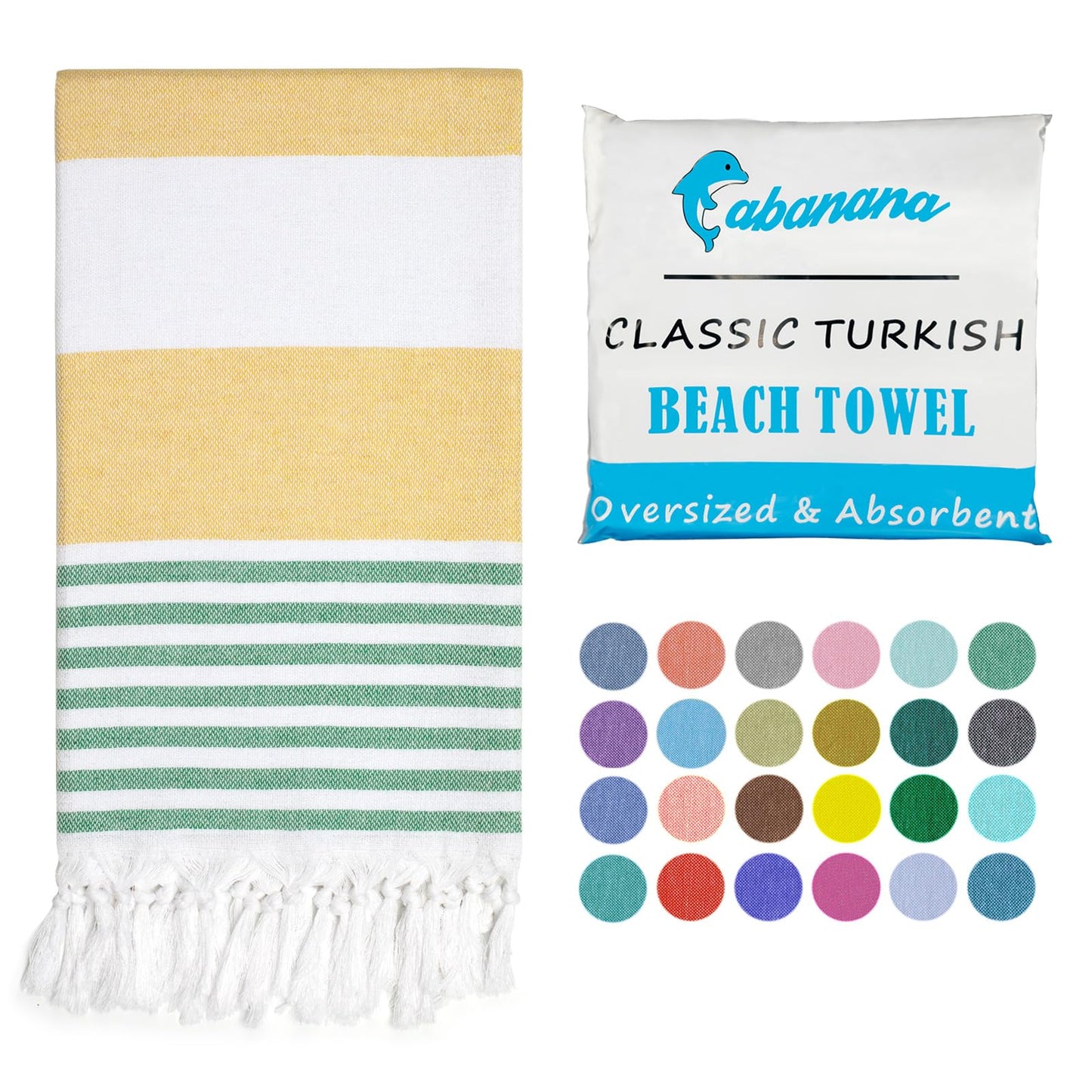 cabanana Turkish Beach Towel Oversized - 39"x71" Quick Dry Sand Free Thin Beach Towels for Adults,Extra Large Cotton Lightweigh Travel Towel for Beach Accessories (Coral)
