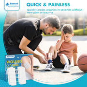 Sutures Butterfly Bandaids - 4 Pcs Laceration Closure Kit - Surgical Laceration Repair Without Sew - Quick Clot -Emergency Wound Closures Device (PU)