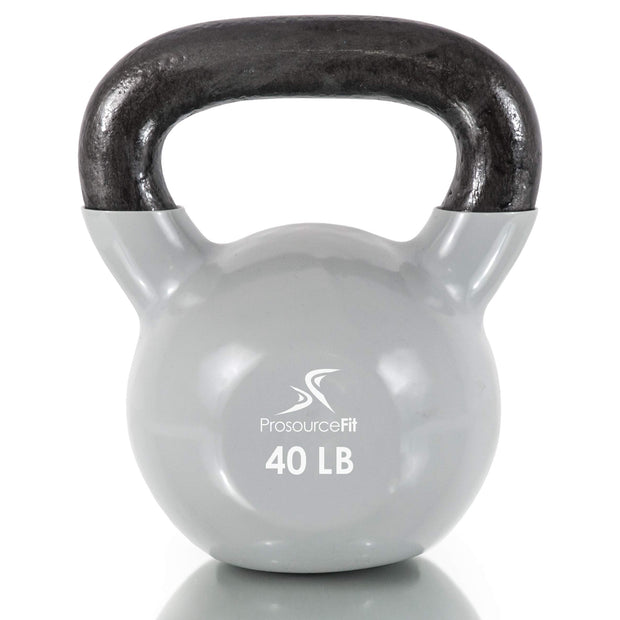 ProsourceFit Vinyl Coated Cast Iron Kettlebells for Full Body Fitness Workouts