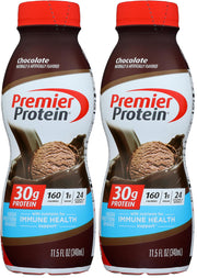 Premier Protein Shake, Chocolate, 30g Protein 1g Sugar 24 Vitamins Minerals Nutrients to Support Immune Health, 11.5 fl oz (Pack of 12)
