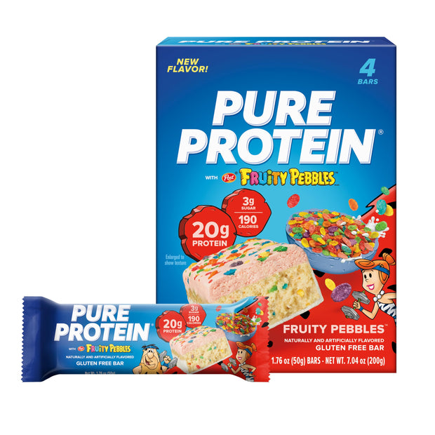 Pure Protein Zig Zag Cake Protein Bars – 19g Protein, 3g Sugar, 190 Calories (4 count) Low Sugar* High Protein Snack - Gluten Free - Perfect for a Healthy Snack.