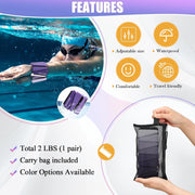 Wrist Weights for Women At Home Ankle Weights Set of 2 (1 lb /2 Lbs Each) Adjustable Weighted Wristbands Arm Leg Weights for Women Men Suitable for Walking Swimming Running Pilates Yoga Gym