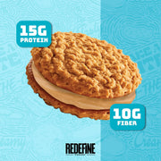 Redefine Foods Oatmeal Protein Pie, SKIPPY Peanut Butter - 8 Count - 15g of Protein Per Serving - Non-GMO