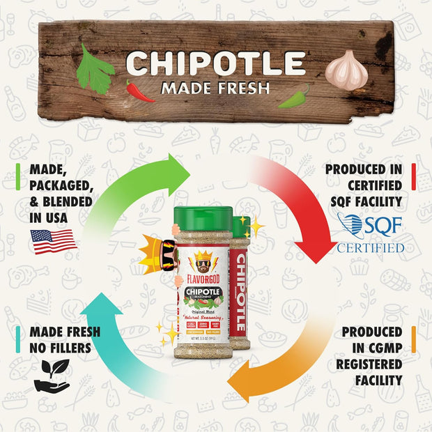 Taco Tuesday Seasoning Mix by Flavor God - Premium All Natural & Healthy Spice Blend for Grilling Chicken, Beef, Seafood, Vegetables, Salad, Ravioli, Pizza, & Pasta - Kosher, Gluten-Free, Dairy-Free, Vegan, Keto Friendly