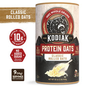 Kodiak Cakes Oatmeal Canister, Rolled Oats, High Protein, 100% Whole Grains (12 canisters)