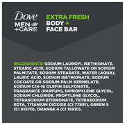 Dove men plus care extra fresh body and face bath bar - 2 ea