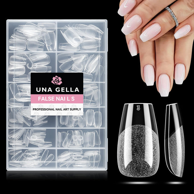 UNA GELLA Solid Nail Glue Gel Soft Gel Nail Tips Glue 15ml Lamp Curing Needed Solid Soak Off Glue Super Strong Nail Glue For Fake Acrylic Nails Extension Press On Nails