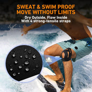 PreCut Kinesiology Tape for Knees, 12PCS Upgraded Waterproof KTQUICK Knee Tape for Knee Pain Relief Pre Cut, Original Cotton Athletic Knee Tape, Waterproof&Hypoallergenic Latex-Free for Sports (Black)