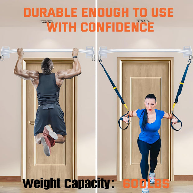 Pull Up Bar Wall Mounted-Heavy Duty Joist Mounted Pull Up Bar-Premium Strength Training Pull-Up Bars-Fast and Easy Installation for Home and Garage Use,Supports up to 600 Lbs