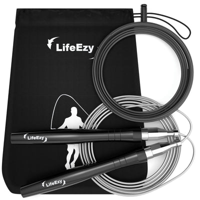 Jump Rope, High Speed Weighted Jump Rope - Premium Quality Tangle-Free - Self-Locking Screw-Free Design - Jump Ropes for Fitness - Skipping Rope for Workout Fitness, Crossfit & Home Exercises
