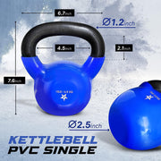 Yes4All 5-100 LB Kettlebells Vinyl Coated Cast Iron for Dumbbell Weights Exercises, Gym, Fitness, Full Body Workout Equipment Push up, Grip and Strength Training