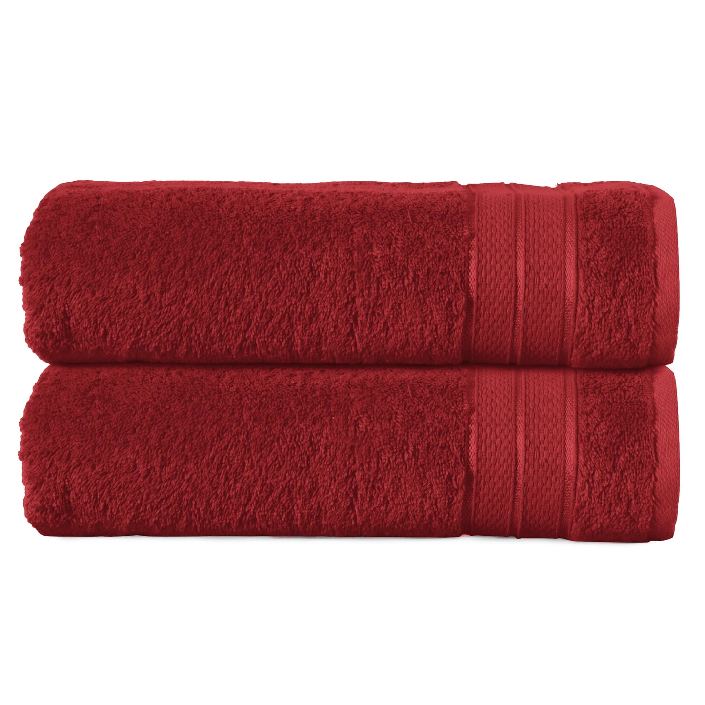 Elegant Comfort Luxury 6-Piece Towel Set, Premium Soft 100% Turkish Cotton, Three Line Popcorn Design 2 Bath Towels, 2 Hand Towels and 2 Washcloths Towel Set - Quick-Drying and Absorbent, Coral