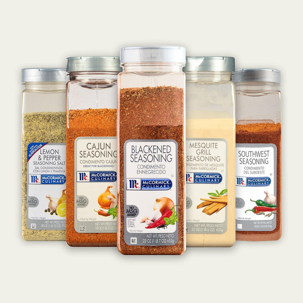 McCormick Culinary Seasoning, Blackened, Non GMO, No MSG added, For Quality Blackened Flavor in Culinary & Professional Kitchens, 23 oz