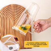 Large Glass Tumbler with Lid and Straw, 4 Pack Glass Cup with Handle, 33oz Iced Coffee Cups, Thick Drinking Glasses Set, Clear Travel Mug for Hot and Cold Beverage, Drinks, Tea, Smoothie