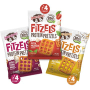 Lenny & Larry's FITZELS Protein Pretzels (Cinnamon Buns) 8 Individual Bags 3 oz Each – High Protein Snacks with 20g of Plant Based Protein – Healthy Vegan Pretzels – Delicious Salty Taste