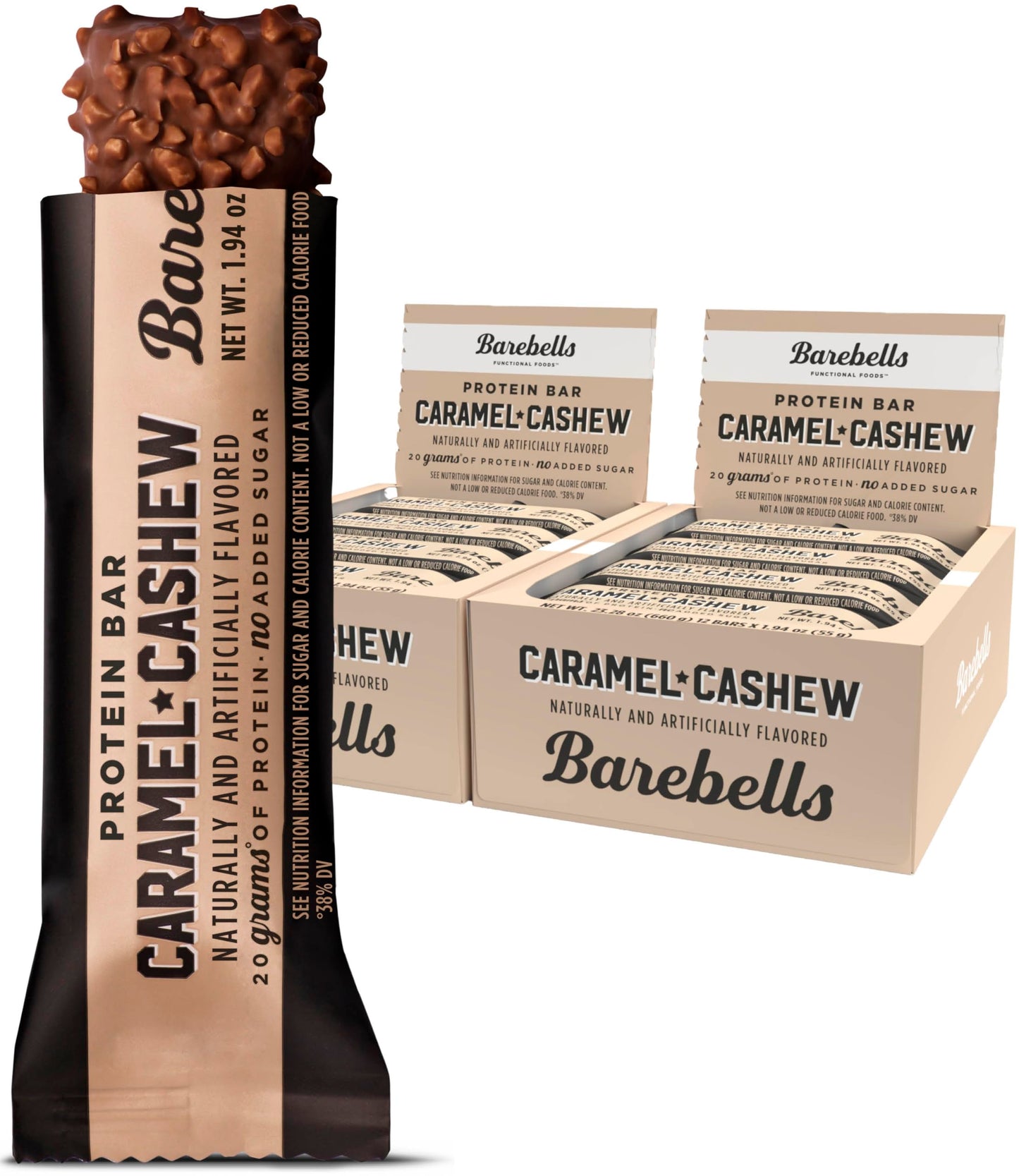 Barebells Protein Bars Variety Pack - 12 Count, 1.9oz Bars - Protein Snacks with 20g of High Protein - Chocolate Protein Bar with 1g of Total Sugars - Perfect on The Go Protein Snack & Breakfast Bars