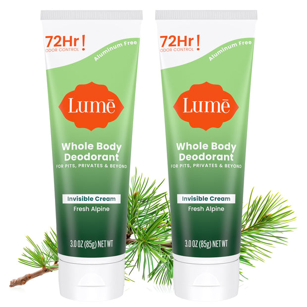 Lume Whole Body Deodorant - Invisible Cream Tube - 72 Hour Odor Control - Aluminum Free, Baking Soda Free, Skin Safe - 3.0 ounce (Toasted Coconut)