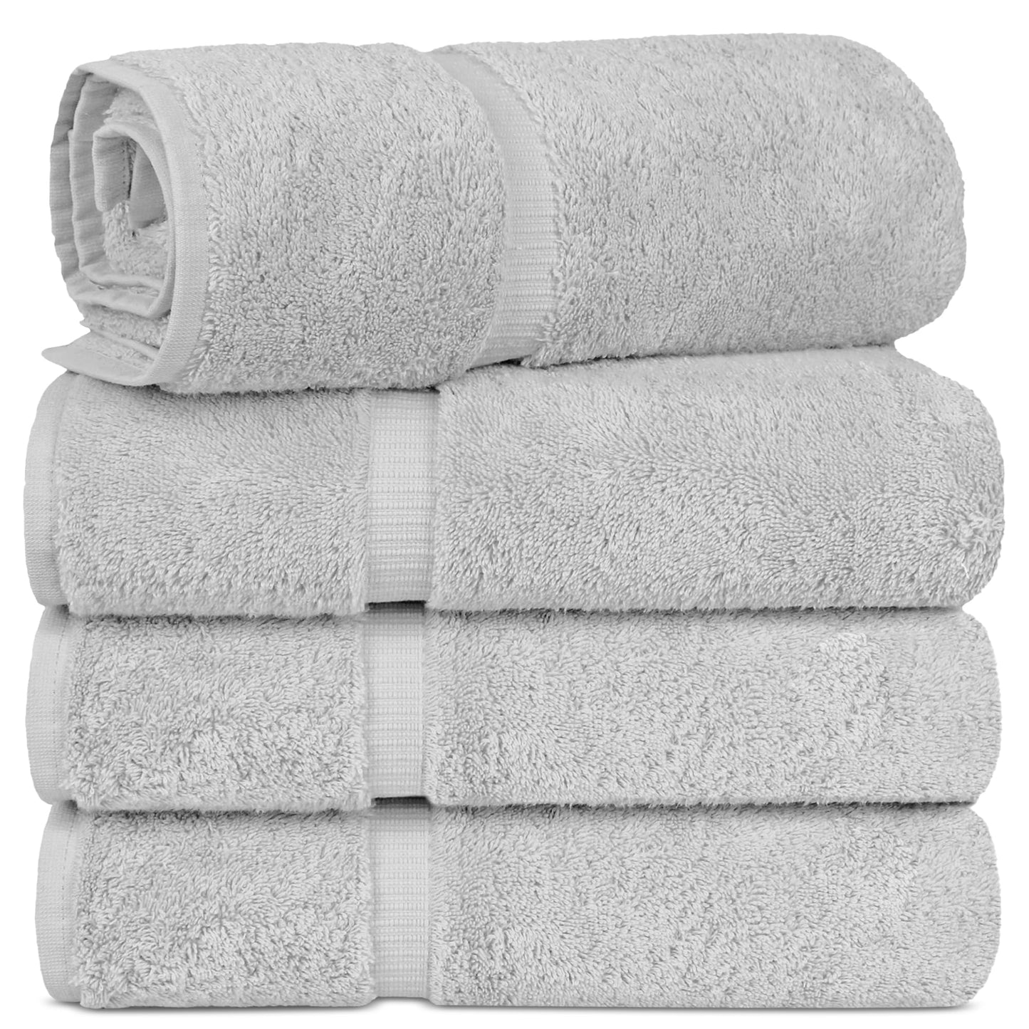 Chakir Turkish Linens | Hotel & Spa Quality 100% Cotton Premium Turkish Towels | Soft & Absorbent (4-Piece Bath Towels, Dark Gray)