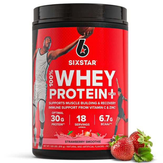Six Star Whey Protein Powder Plus - Muscle Building & Recovery Formula with Whey Isolate Powder, BCAAs, 30g Protein, Immune Support - Post-Workout Supplement - Kellogg’s Froot Loops Flavor, 1.8 lbs