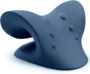 RESTCLOUD Neck and Shoulder Relaxer, Cervical Traction Device for TMJ Pain Relief and Cervical Spine Alignment, Chiropractic Pillow Neck Stretcher (Blue)