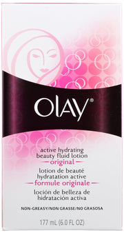 Olay Active Hydrating Beauty Fluid Lotion, Original, 6.0 Fl Oz