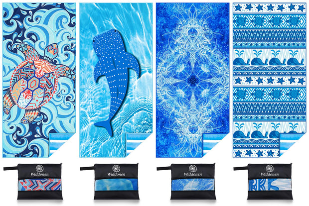 Microfiber Thin Lightweight Beach Towel Sand Free Quick Dry Absorbent Compact Towels for Swimming Pool Camping Beach Accessories Large Easy Pack Travel Things for Vacation Essentials Adult Gift