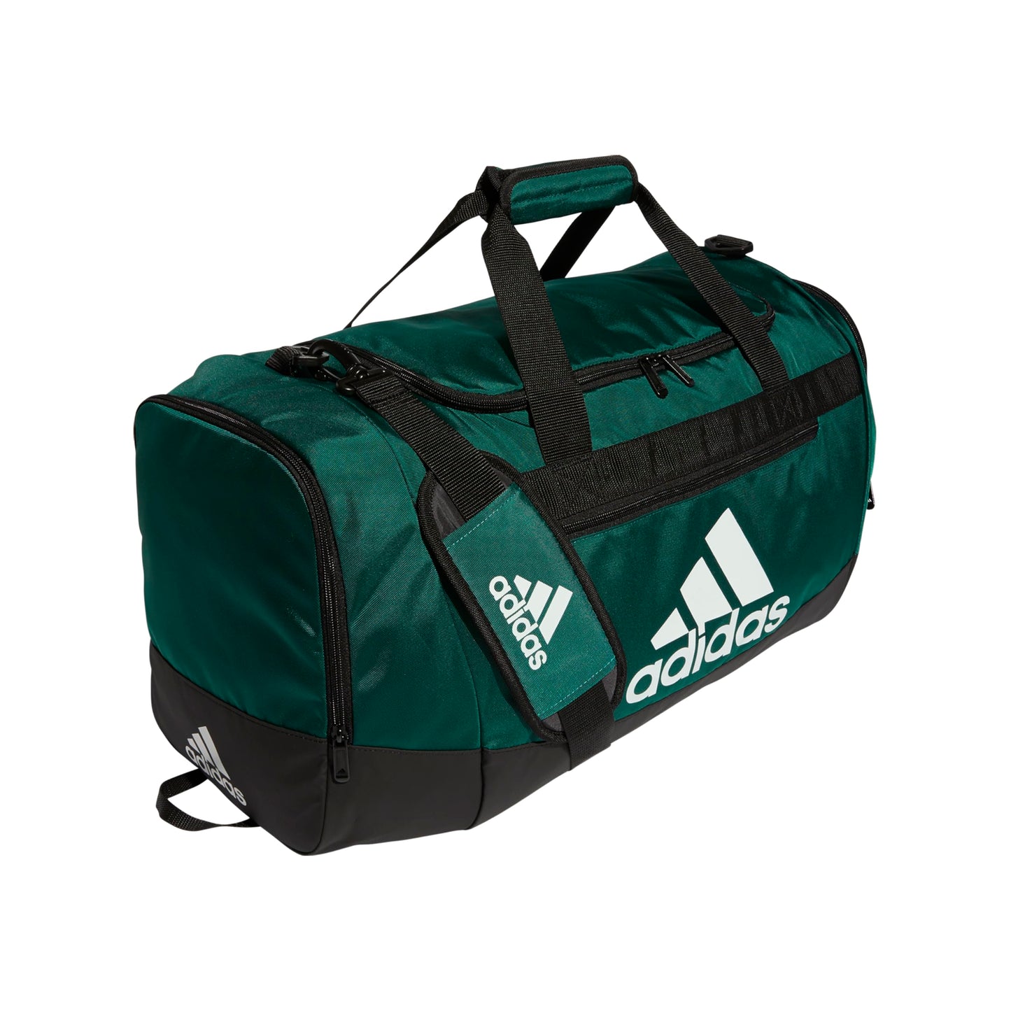 adidas Unisex Defender 4.0 Gym Duffel Bag for Men and Women, Black/White, Small (38L)