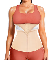 LEINIDINA Womens Waist Trainer Corset with Zipper Sweat Waist Trimmer for Women Workout Belt Corset Shapewear