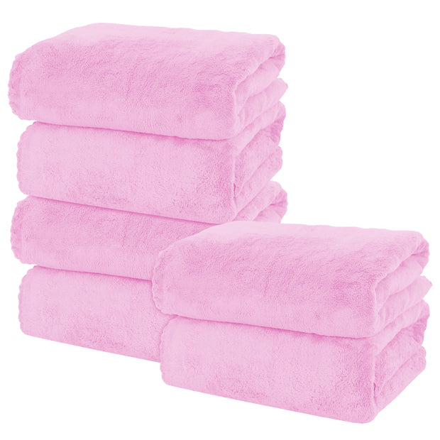 MOONQUEEN 2 Pack Premium Bath Towel Set - Quick Drying - Microfiber Coral Velvet Highly Absorbent Towels - Multipurpose Use as Bath Fitness, Bathroom, Shower, Sports, Yoga Towel (Grey)