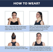 Wonder Care Neck Brace for Sleeping Cervical Collar Adjustable Neck Support Brace Relief Cervical Spine Pressure Ideal for Travel, Office Workers & Neck Injury Recovery, X-Large