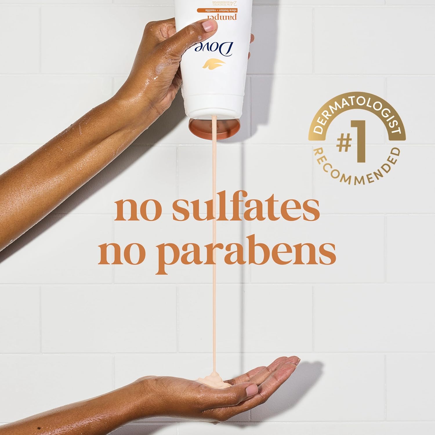 Dove Body Wash Pamper Shea Butter & Vanilla for 24hr Lotion-Soft Skin Moisturizing Skin Cleanser with No Sulfates No Parabens 20 oz