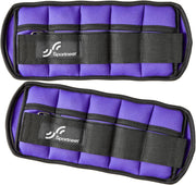 Sportneer Adjustable Ankle Weights for Women and Men 7 lbs/Pair Adjustable Leg Weights with Secure Straps, Strength Training Weighted for Yoga, Walking, Running, Aerobics, Gym, Physical Therapy