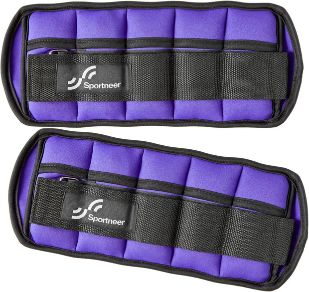 Sportneer Adjustable Ankle Weights for Women and Men 7 lbs/Pair Adjustable Leg Weights with Secure Straps, Strength Training Weighted for Yoga, Walking, Running, Aerobics, Gym, Physical Therapy