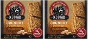 Kodiak Crunchy Granola Snack Bars, Peanut Butter, High Protein, 100% Whole Grains, 1 box with 6 pouches (12 bars)