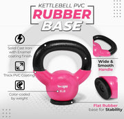 Yes4All Kettlebells Rubber Base, Kettlebell Set for Women, Strength Training Kettlebells Weights (10-65 lbs)