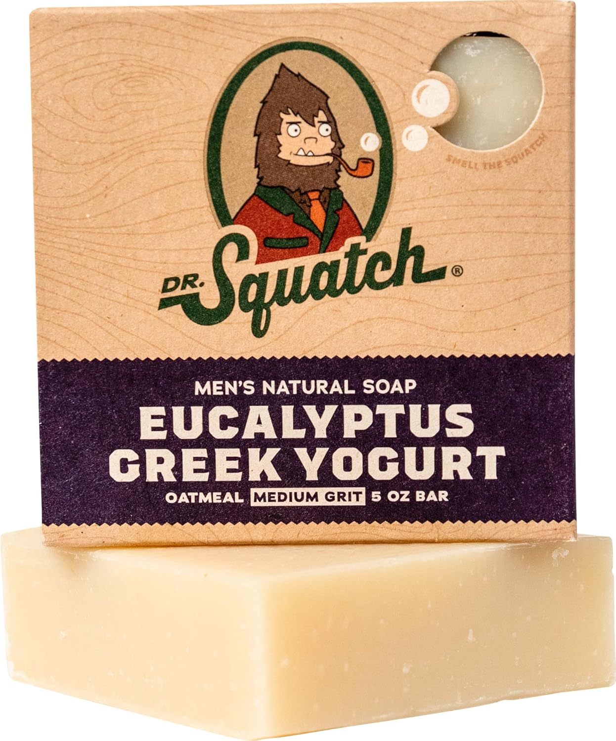 Dr. Squatch All Natural Bar Soap for Men with Medium Grit, Eucalyptus