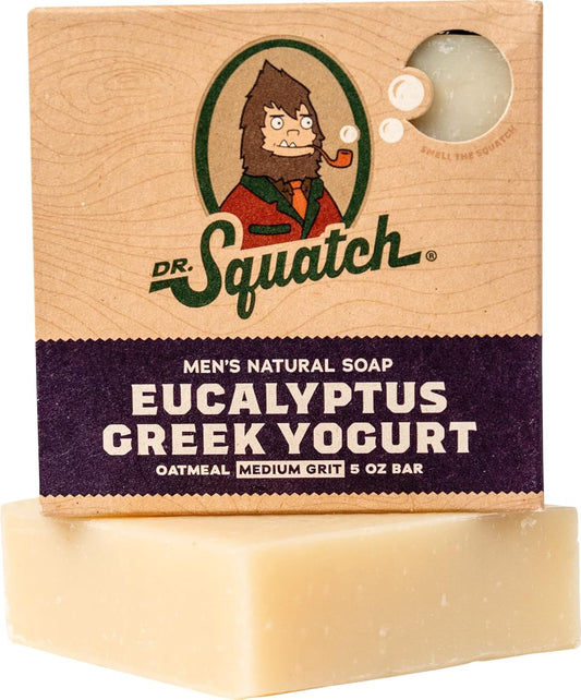 Dr. Squatch All Natural Bar Soap for Men with Medium Grit, Eucalyptus