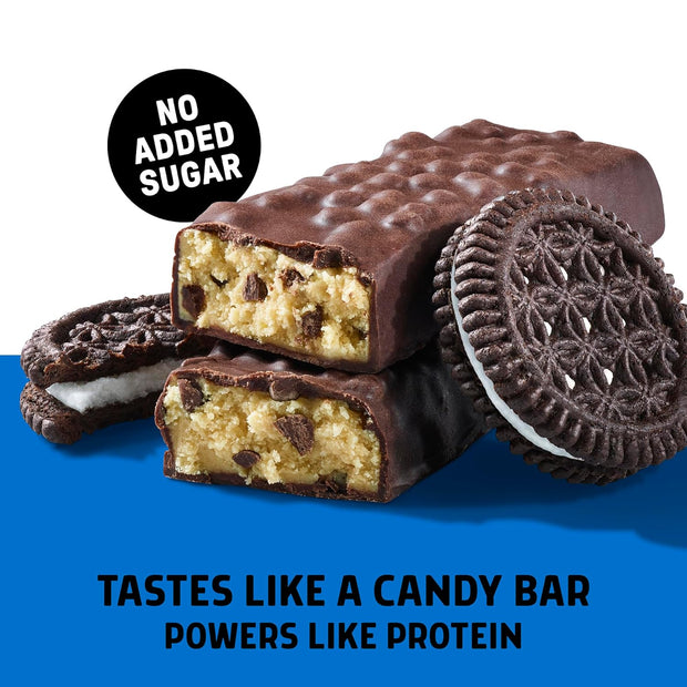 JUNKLESS Protein Bars - Cookies & Cream - 15g Protein, No Added Sugar, Gluten Free, High Fiber, Delicious Taste and Texture, Satisfying, Healthy Snack for Energy - 12 Bars