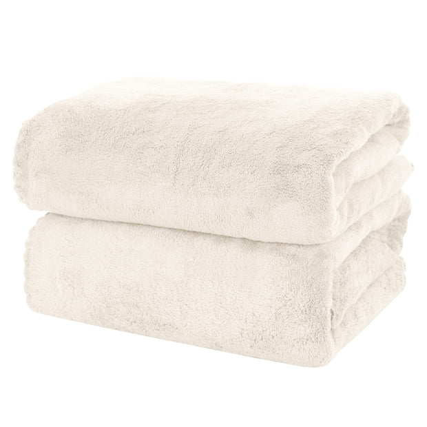 MOONQUEEN 2 Pack Premium Bath Towel Set - Quick Drying - Microfiber Coral Velvet Highly Absorbent Towels - Multipurpose Use as Bath Fitness, Bathroom, Shower, Sports, Yoga Towel (Grey)